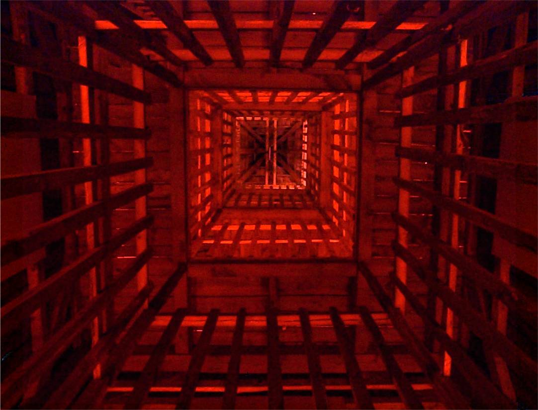 Der Schlauchturm in Flammen